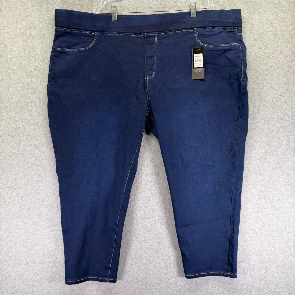 Avenue Jeans Womens 30/32P Dark Wash High Rise Skinny Pull On Stretch Denim